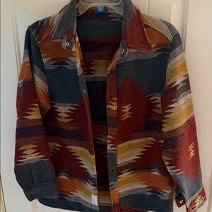 Multicolor Southwestern Tribal Aztec Pattern Jacket